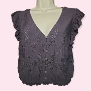 American Eagle Outfitters Navy Blue Crop Top